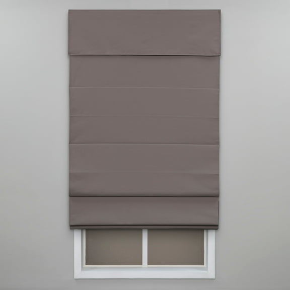 Regal Living Classic Cordless Room Darkening Roman Shade, Gray, 23W x 64L