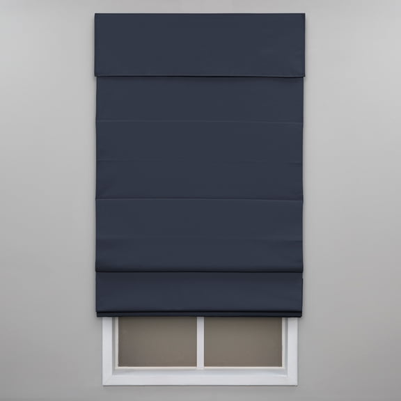 Regal Living Classic Cordless Room Darkening Roman Shade, Indigo, 36W x 64L