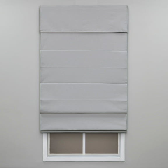 Regal Living Classic Cordless Room Darkening Roman Shade, Light Gray, 35W x 64L