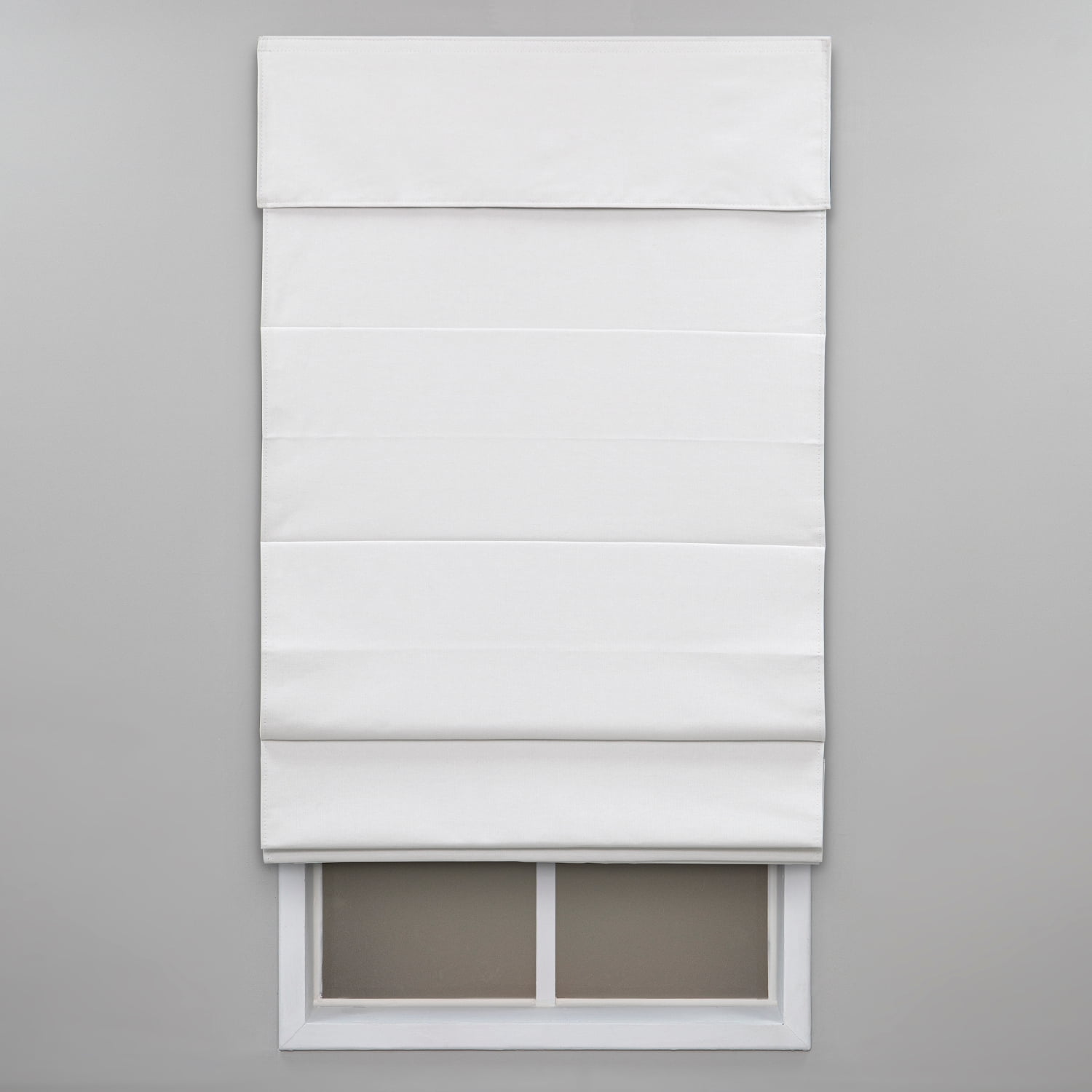 Regal Living Classic Cordless Room Darkening Roman Shade, White, 35W x 64L