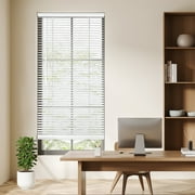 Regal Estate, Cordless 1 inch Eco Mini Blinds, Room Darkening, White, 23W x 48L