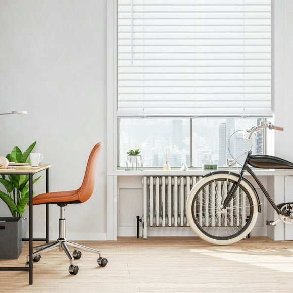 Regal Living Cordless 2" Room Darkening Premium Venetian Vinyl Blinds, White - 23.5" W x 60" L