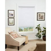 Regal Living White Cordless Room Darkening Textured Faux Wood Blinds, 35" W x 48" L