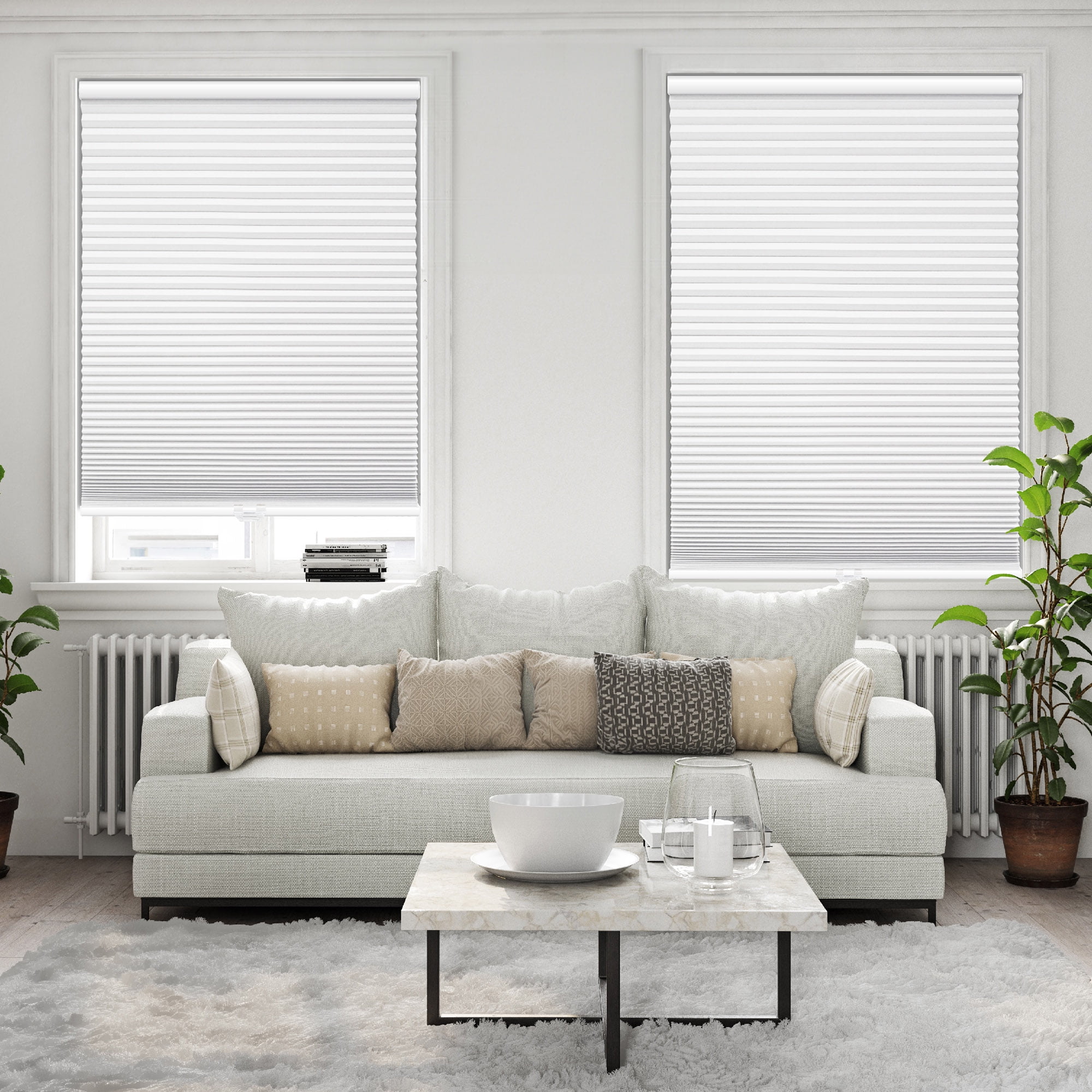 Regal Estate, Cordless Blackout Cellular Shade, White, 66W x 48L