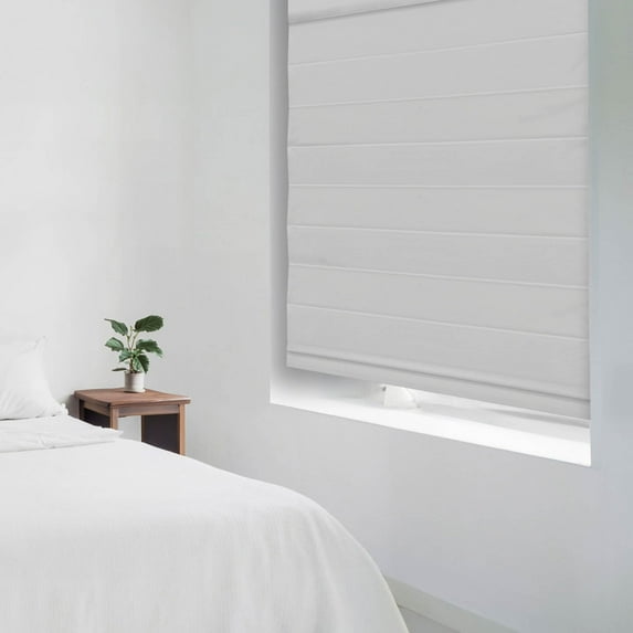 Regal Living Insulating Cordless Blackout Roman Shade, Mist Gray, 32W x 72L