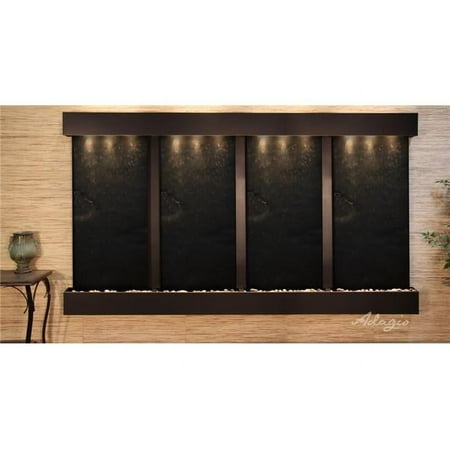 Regal Falls Square Blackened Copper Black Featherstone Wall Fountain