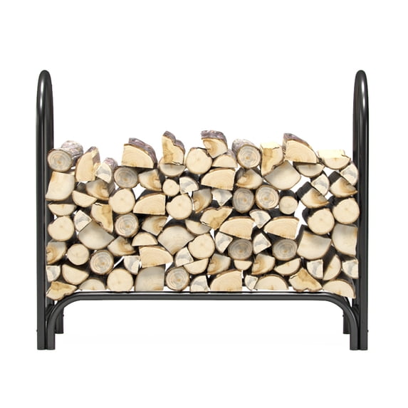 Regal Flame 4 ft Heavy Duty Firewood Shelter Log Rack for Fireplaces and Fire Pits to Enjoy a Real Fire or Complement Vent-Free, Propane, Gas, Gas Inserts, Ethanol, Electric, Indoor Outdoor Fireplaces
