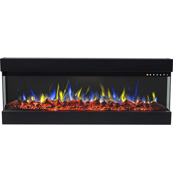 Regal Flame Spectrum 50" Modern Linear Electric 3 Sided Wall Mounted Fireplace