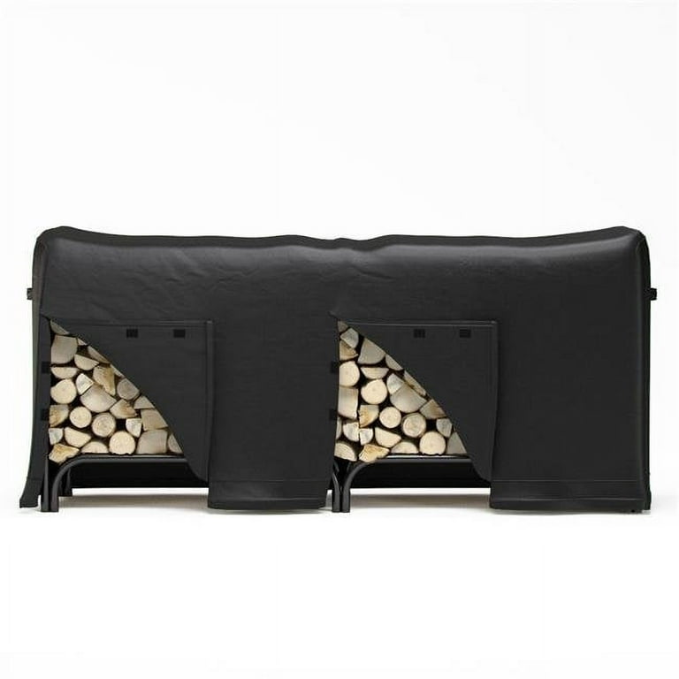 Regal Flame LRFP1005 8 ft. Black Water Resistant Firewood Log Rack Cover Regal Flame LRFP1005 8 ft. Black Water Resistant Firewood Log Rack Cover