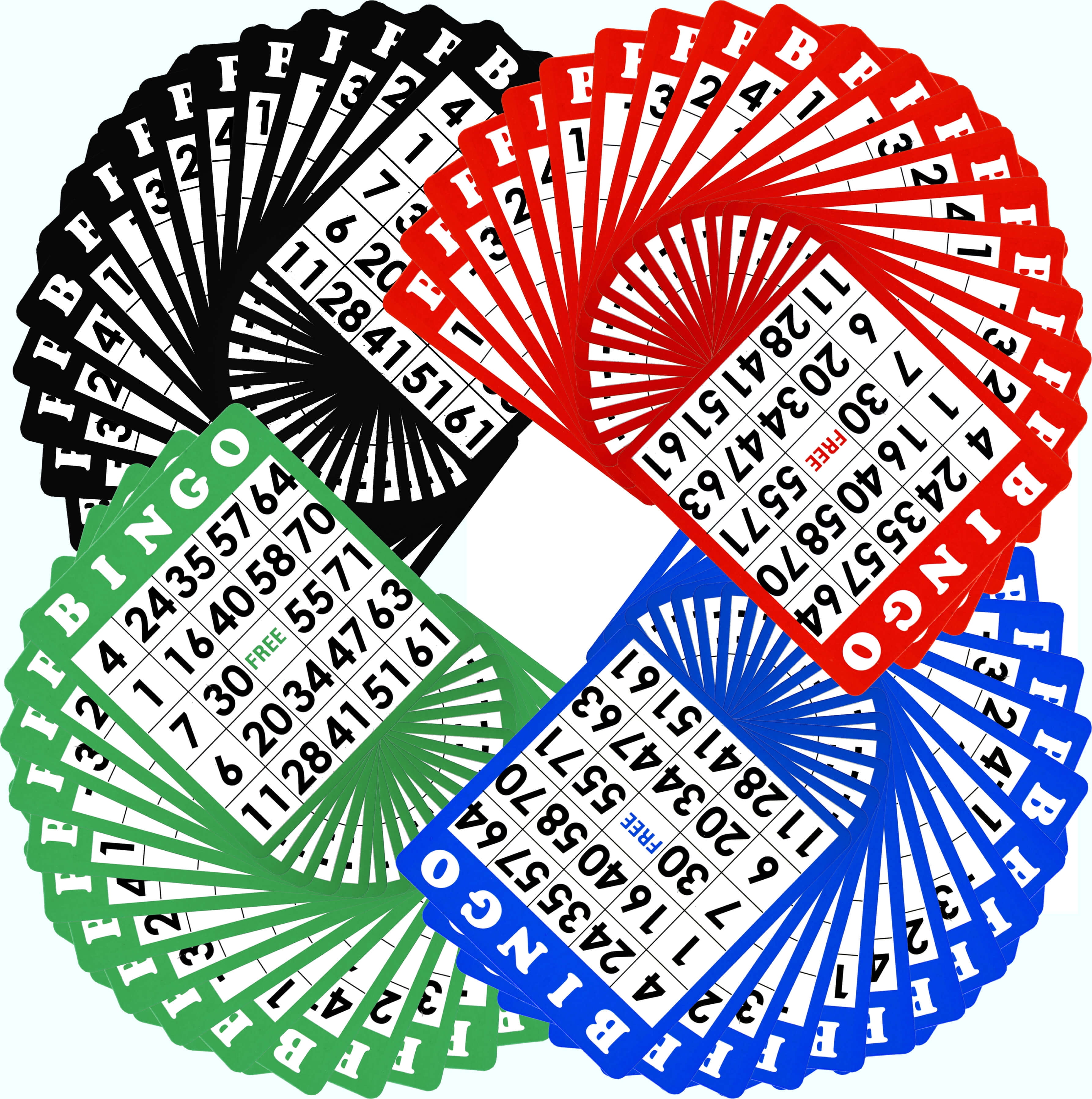 Regal Games Bingo Cards with 5.25” Cardstock, 100 Mixed Cards