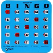 Regal Games, Blue Fingertip Shutter Slide Bingo Cards for Kids and Adults, 200 Pack