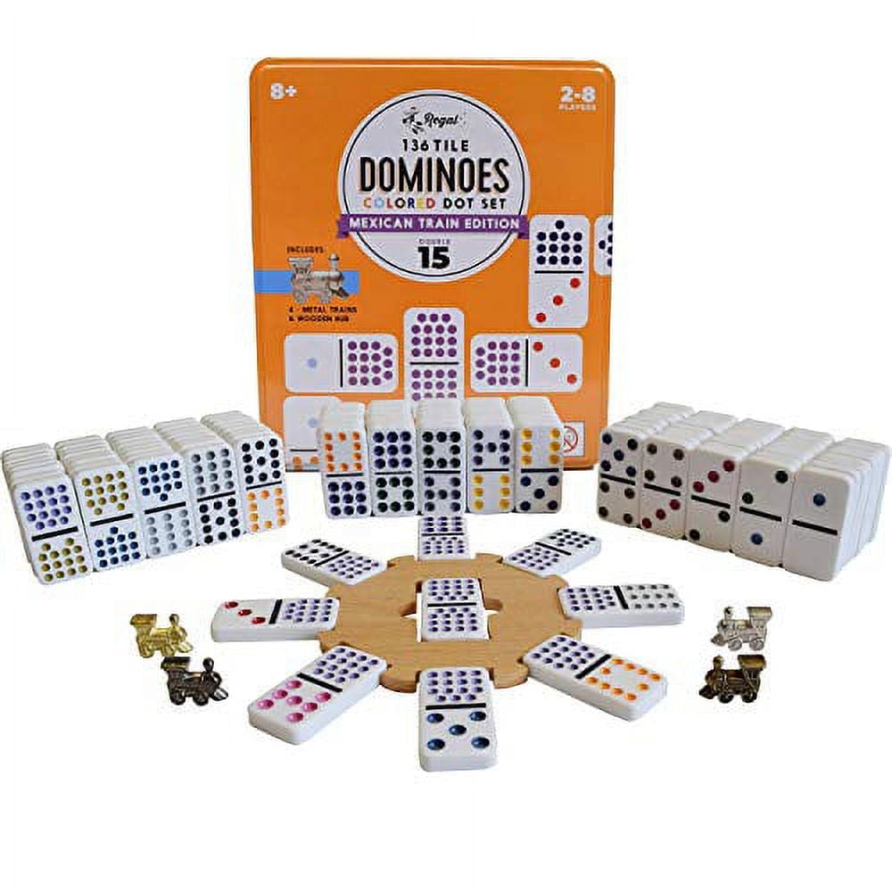 Masters Traditional Games Double 15 Dominoes - Mexican Train Dominoes