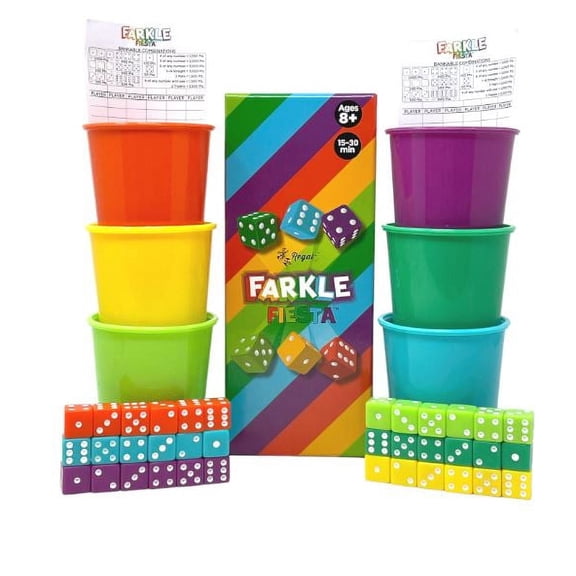 Regal Games, Farkle Fiesta Dice Game for Fun & Learning Activities, Deluxe Party Edition