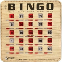 Regal Games Woodgrain Shutter Classic Bingo Set, 10 Pieces