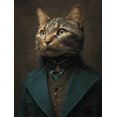 thumbnail image 1 of Regal Ginger Cat Gentleman Canvas Wall Art, Warm Tone Pet Print for Living Room, Bedroom, Office, Study, Den and Bar Decor, 1 of 8