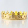 thumbnail image 1 of Regal Gold King Crown, Soft Royal Prince Costume Crown for Boys Girls Birthday Gift Halloween Party Accessories, 1 of 2