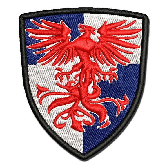 Regal Heraldic Phoenix Applique Multi-Color Embroidered Iron-On Patch - 2.0 Inch Mini