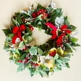 thumbnail image 1 of Regal Holiday Glam 24 Christmas Wreath, Prelit with Frosty Branches, Snowy Pinecones, Red Bows and Berry Clusters, 1 of 4