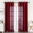 thumbnail image 1 of Regal Home 84" Long Light Filtering Grommet Window Curtain Panel Set of 2, Burgundy, 1 of 6