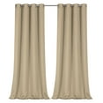 thumbnail image 1 of Regal Home Collections 100% Blackout Thermal Hotel Grommet Top Curtain Panel Pair - Linen, 84 in. Long, 1 of 6