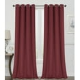 thumbnail image 1 of Regal Home Collections 2 Pack 100% Blackout Thermal Energy Saving Grommet Top Curtain Panels - Red/Burgundy, 95 in. Long, 1 of 5