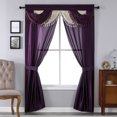 thumbnail image 1 of Regal Home Collections 5-Piece Window Curtain Set with Valance and Tiebacks, 1 of 6