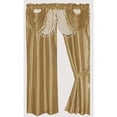 thumbnail image 1 of Regal Home Collections Amore Curtains 5-Piece Window Curtain Set - 54-Inch W x 84-Inch L Panels with Attached Valance and 2 Tiebacks (Gold), 1 of 4