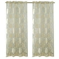 thumbnail image 1 of Regal Home Collections Milawi Jacquard Sheer Rod Pocket 1 Valance, 57"x 37", Beige, 1 of 8