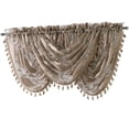 thumbnail image 1 of Regal Home Collections Milawi Jacquard Sheer Rod Pocket 2 Curtain Panels, 54"x 84" each, Brown, 1 of 7