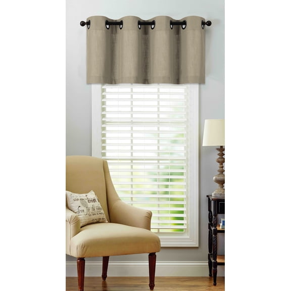Regal Home Collections Oversized Grommet Top Window Valance - Linen