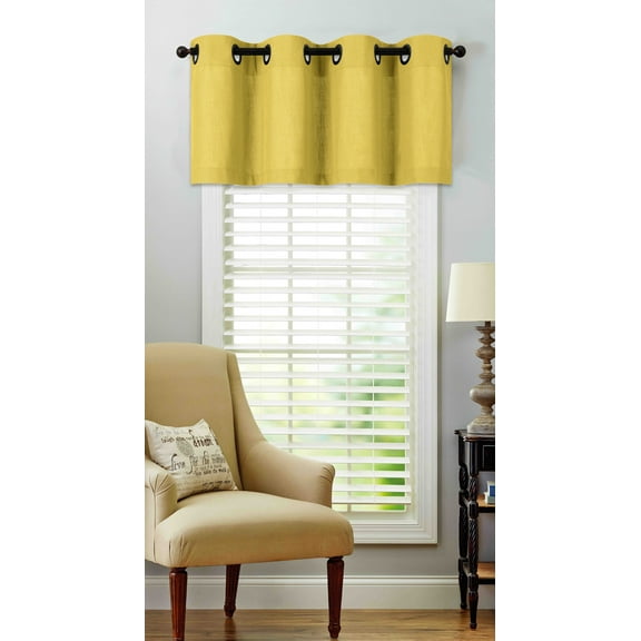 Regal Home Collections Oversized Grommet Top Window Valance - Yellow