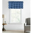 thumbnail image 1 of Regal Home Collections Oversized Shabby Lattice Trellis Rod Pocket Window Valances - Navy, 1 of 4
