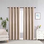 Regal Home Collections Room Darkening Curtains 2-Panel Set - Noise Reducing, Energy Saving Room Darkening Window Curtains & Drapes for Bedroom, Living Room (38in W x 84in L - 2 Panels, Taupe)