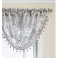 thumbnail image 1 of Regal Home Collections Scroll Sheer Waterfall Window Valances - Silver/Gray, 1 of 1