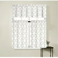 thumbnail image 1 of Regal Home Collections Shabby Trellis Kitchen Curtain Set - Linen, 1 of 1