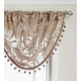 thumbnail image 1 of Regal Home Scroll Sheer Gold Waterfall Window Valance, 57” x 37”, 1 of 1