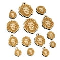 thumbnail image 1 of Regal Lion Head Wood Mini Charms Shapes DIY Craft Jewelry - With Hole - 30mm (6pcs), 1 of 7