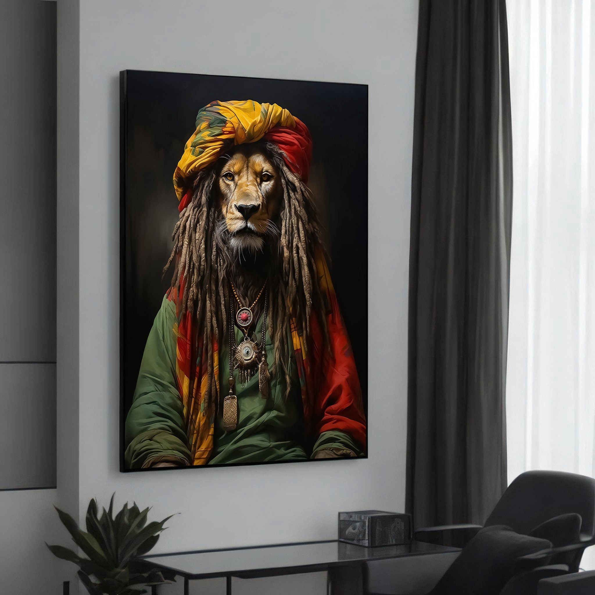 Dreadlocks Toy Regal Lion With Dreadlocks Unique Animal Art Vibrant And For Lovers ...