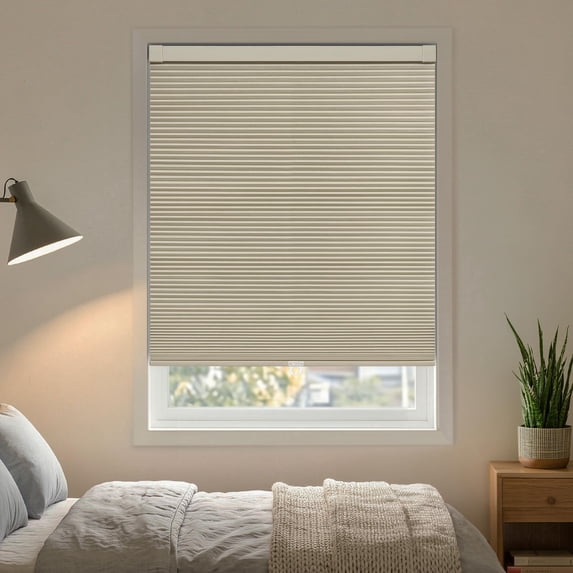 Regal Living Beige EZ Grip No Drill Blackout Cellular Shade - 46" W x 48" L