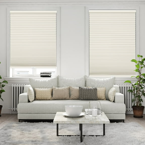 Regal Living Blackout Cordless Cellular Shade, Ivory - 20" W x 64" L