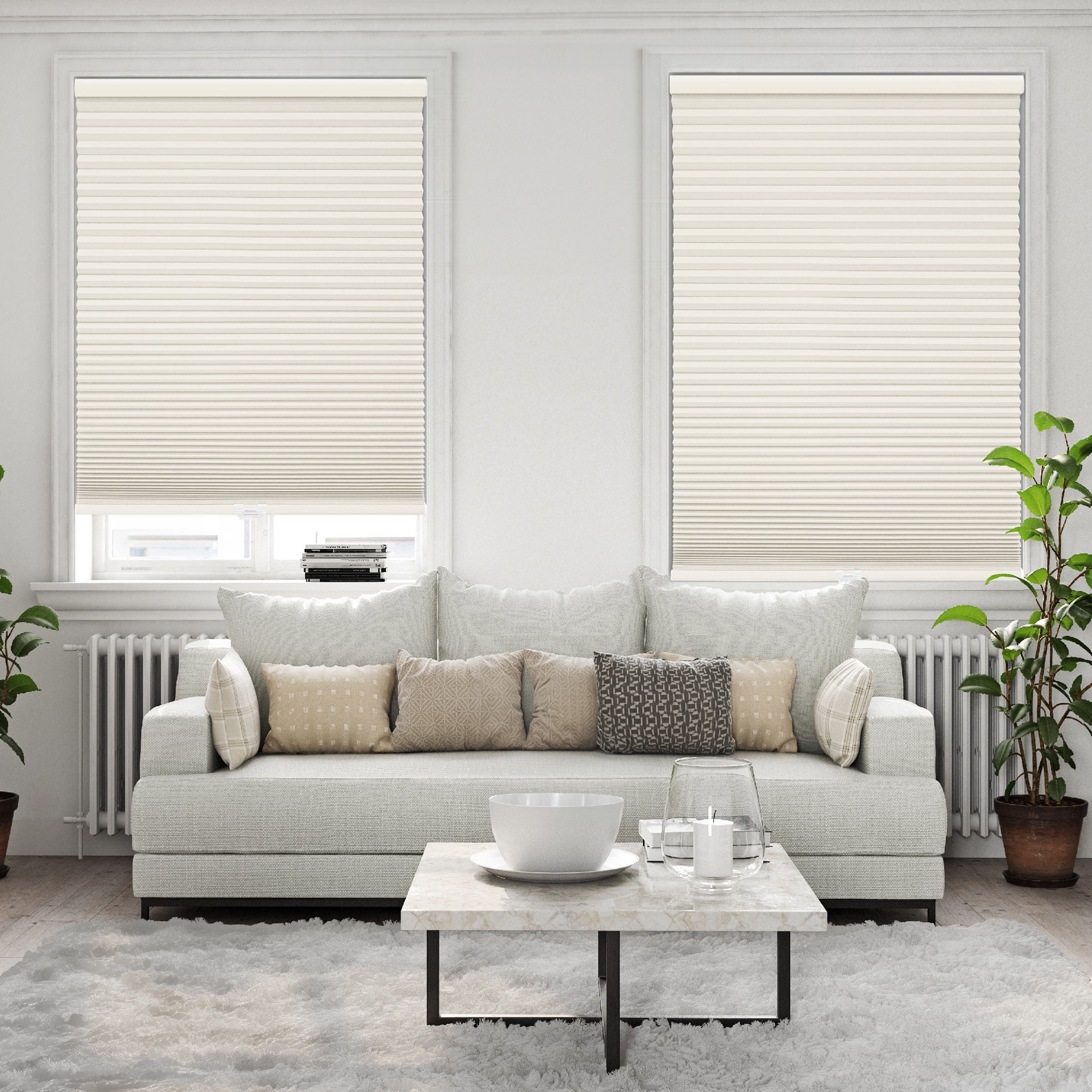 Regal Living Blackout Cordless Cellular Shade, Ivory - 68.5" W x 64" L