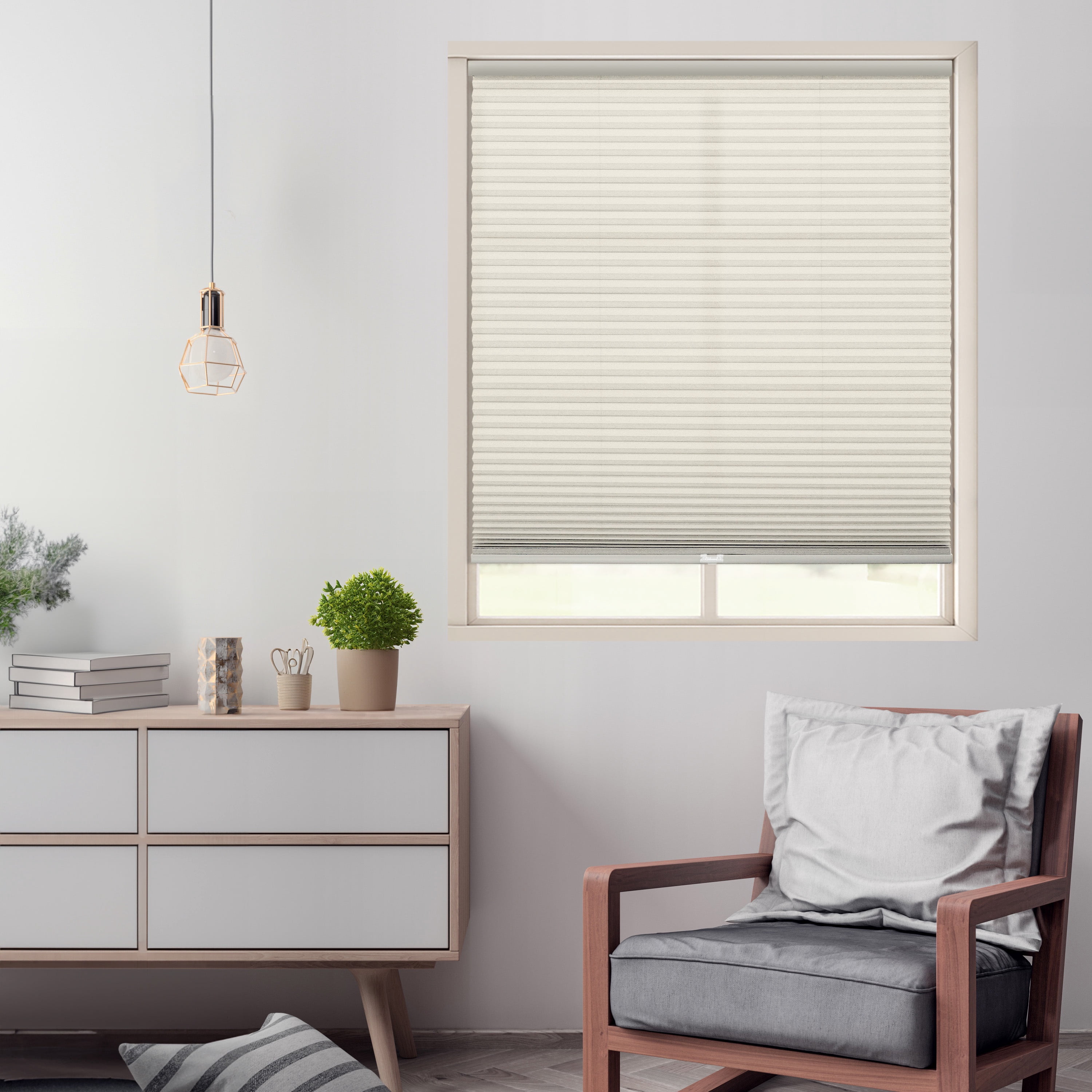 Regal Living Cordless Light Filtering Cellular Shade, Cream - 72" W x 64" L