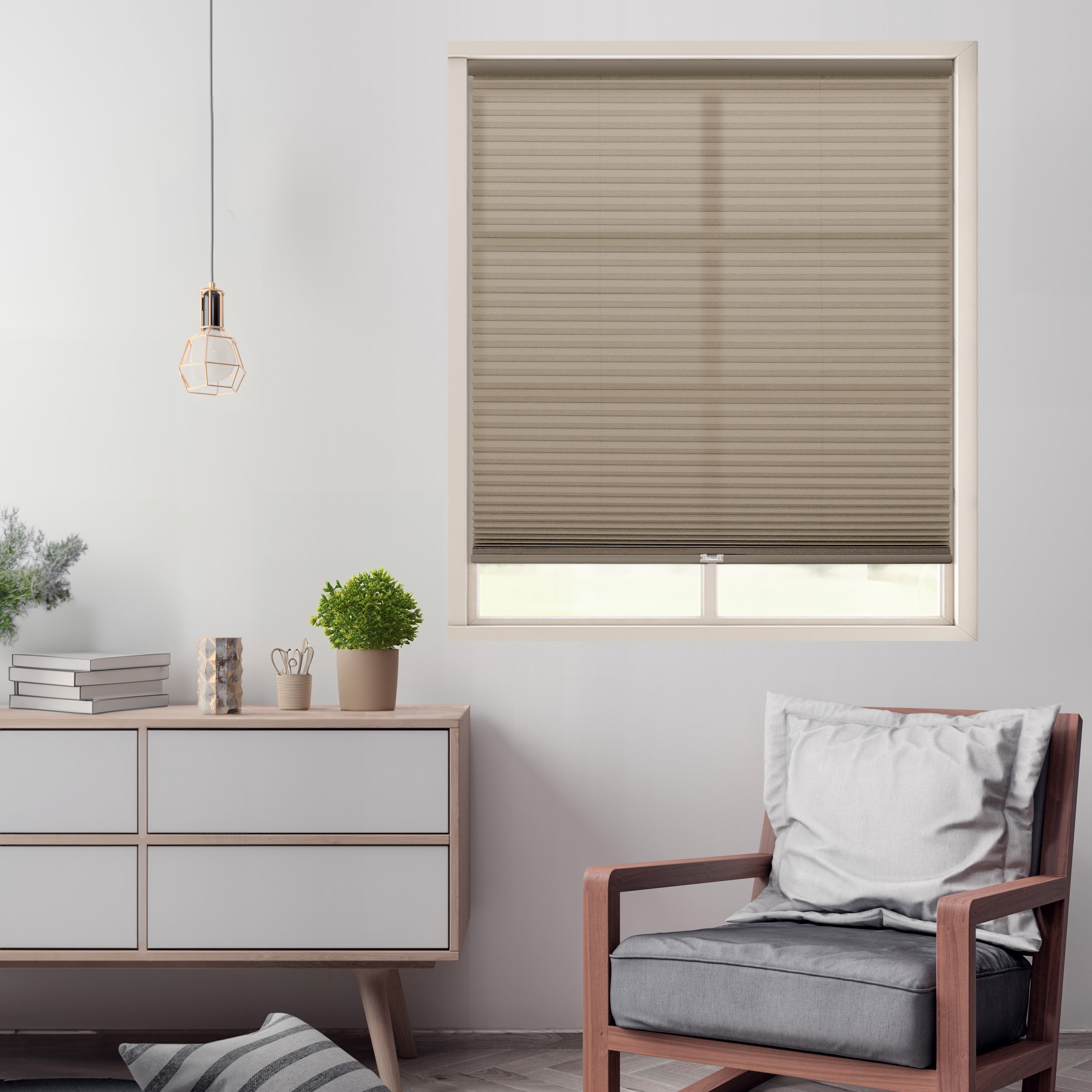 Regal Living Cordless Light Filtering Cellular Shade, Linen - 22.5" W x 72" L