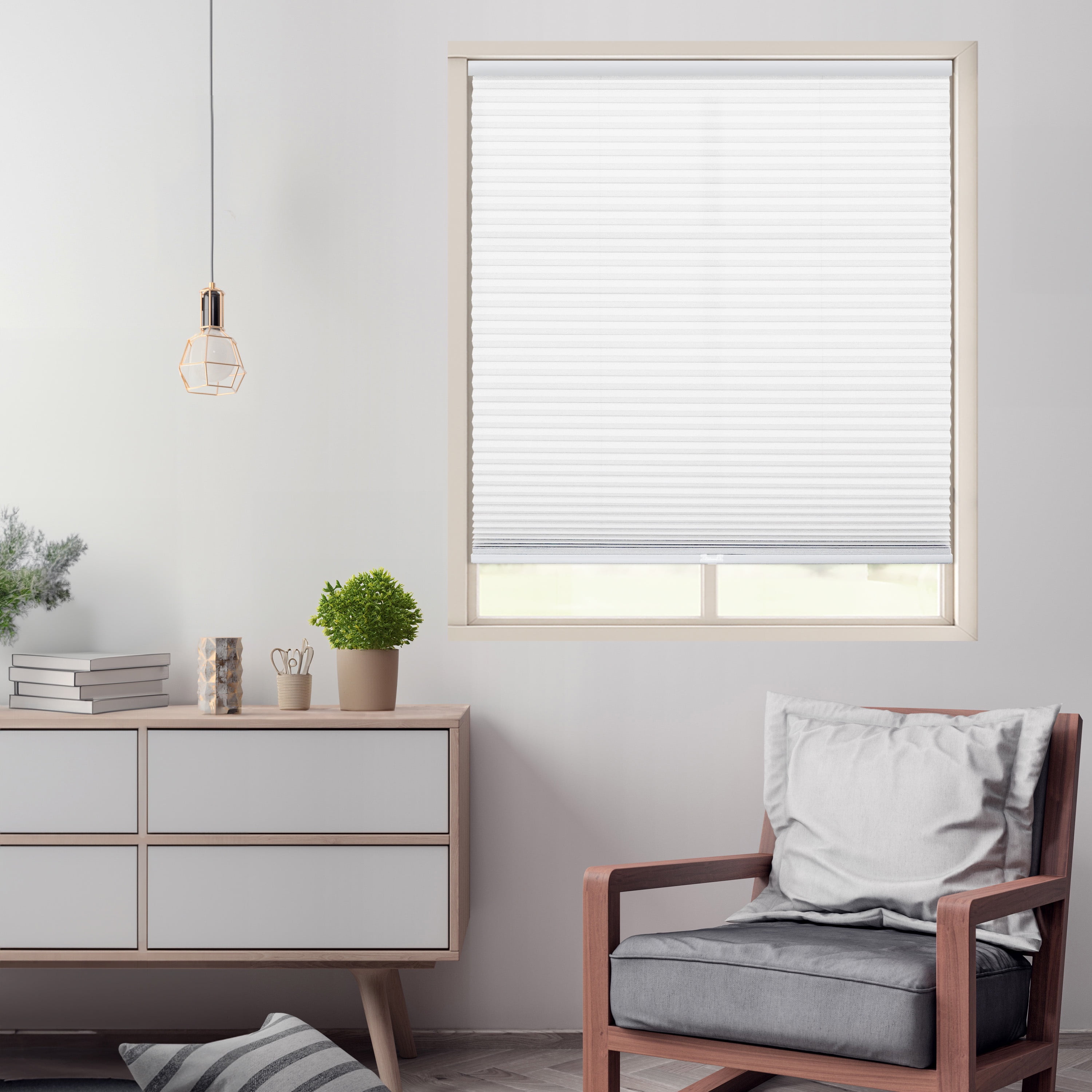 Regal Living Cordless Light Filtering Cellular Shade, White - 32.5" W x