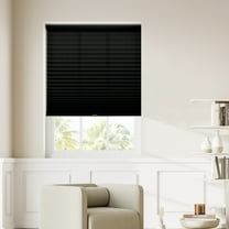 Regal Living Cordless Light Filtering Polyester Pleated Shades, Black - 20 in. W x 72 in. L