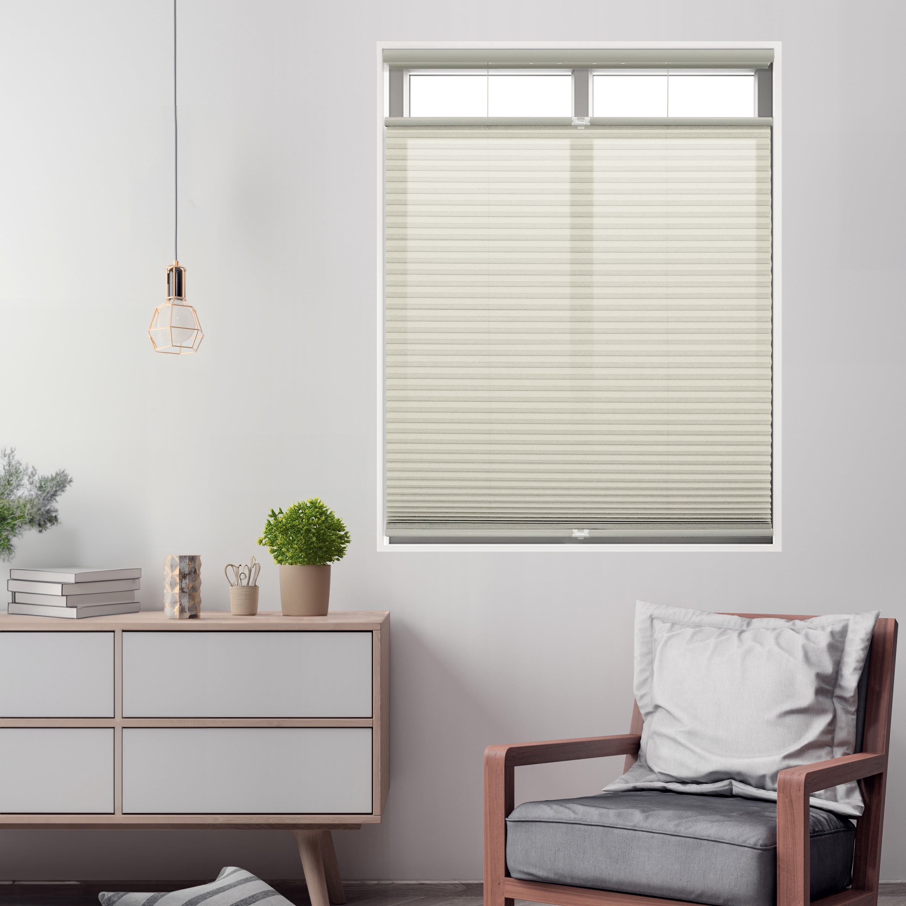 Regal Living Cordless Light Filtering Top-Down Bottom-Up Cellular Shade, Alabaster - 26.5" W x 72" L