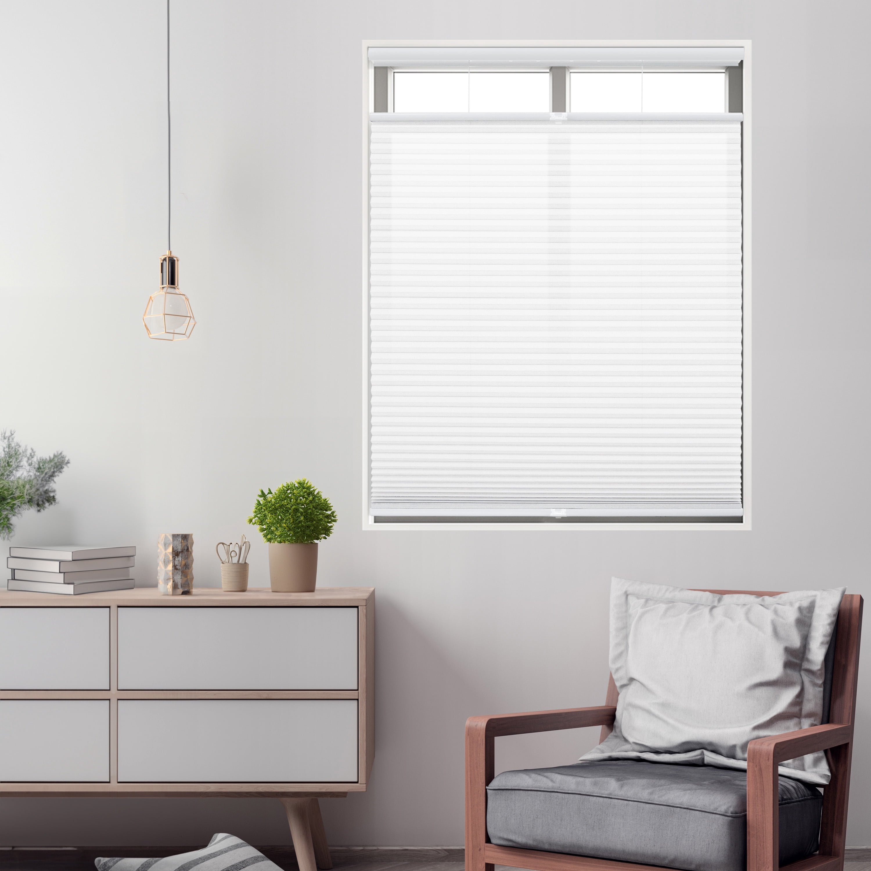 Regal Living Cordless Light Filtering Top-Down Bottom-Up Cellular Shade, White - 36" W x 72" L