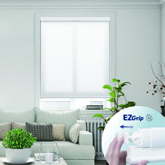 Regal Living EZ Grip Cordless 1" Light Filtering Cellular Shade, White - 28" W x 48" L