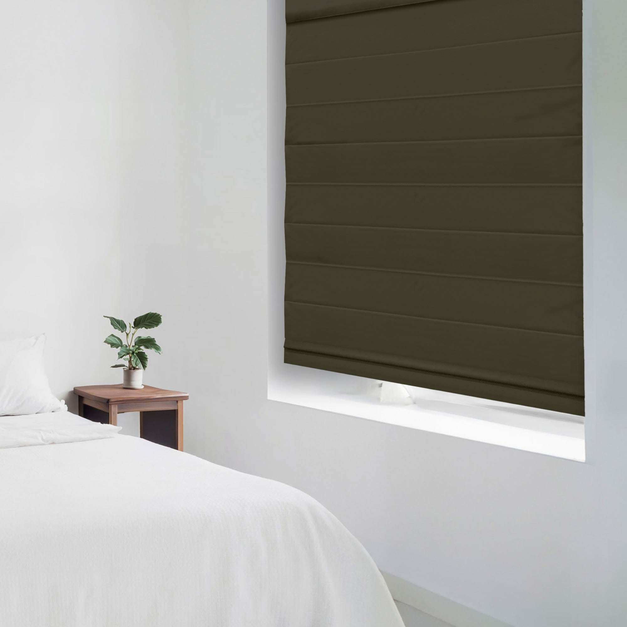 Regal Living Insulating Cordless Blackout Roman Shade, Chocolate, 20W x 72L