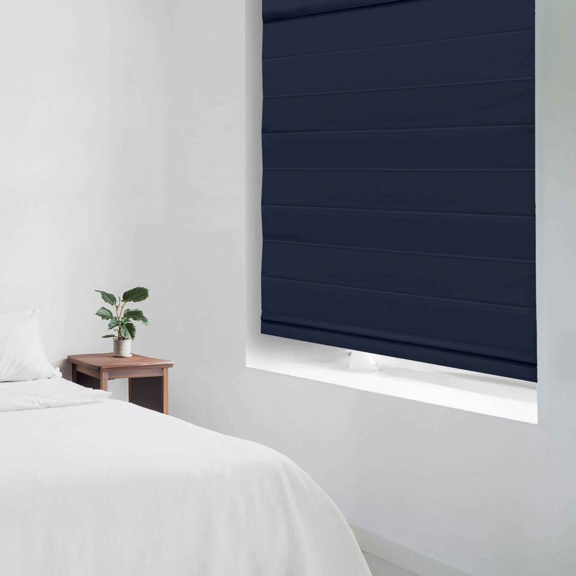 Regal Living Insulating Cordless Blackout Roman Shade, Navy, 45W x 72L